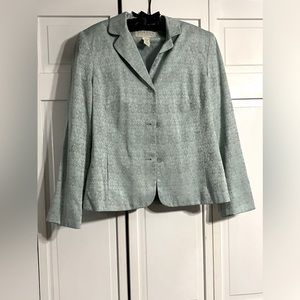blazer and skirt set business pale sage green, top size: 8 skirt size: 10